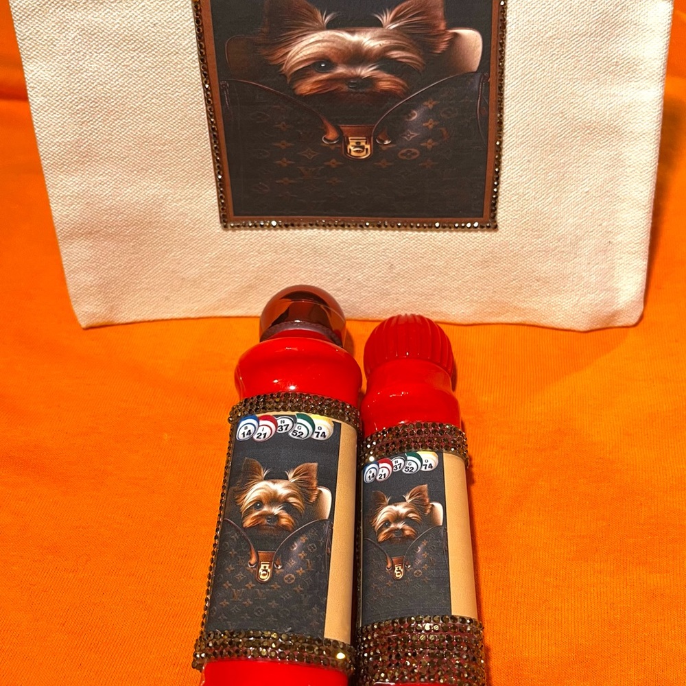 Custom bingo dauber and matching pouch